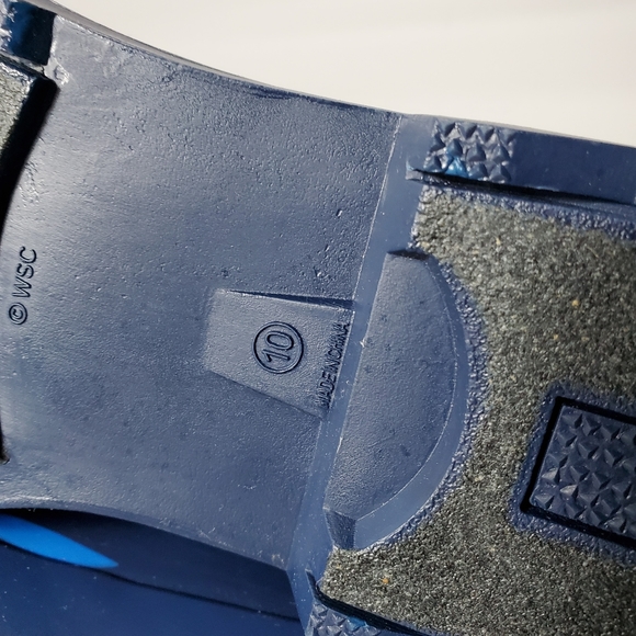 Western Chief Adult Winter Rain Boots Blue Vari Fit Raindrops Dot sz 10 New - Picture 8 of 12